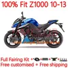 카와사키 닌자 Z-1000 Z 1000 r 2010-2013 Bodys 20NO.82 Z-10000R Z1000 10 11 12 13 Z1000R 2010 2012 2012 2013 OEM 차체 광택 파란색의 주사 곰팡이 페어링