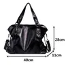 Grote zwarte schoudertassen voor vrouwen grote hobo shopper tas vaste kleurkwaliteit zacht lederen crossbody handtas lady reistas tas h220414