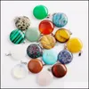 Charms Jewelry Findings Components Natural Stone Moon Pendants Necklace For Making Mix Heart Stars Cross Pillar Gemstone Gifts Drop Delive