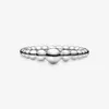 Neue Marke String of Beads Ring 925 Sterling Silber Stapelring mit Blasendetails für Frauen Trauringe Modeschmuck