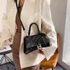 Bags bag female hourglass crocodile pattern style stick small square texture fragrance hand-held One Shoulder Purse