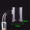 25mm XXL Quartz Banger Nail Smoking Oil Burner Pipe 10mm 14mm 18mm Maschio Femmina Bangers Nails per Bong in vetro Dab Rigs