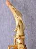 Saxophone Alto professionnel plat en or, style structure 901, bouton de coque plaqué or, instrument de saxophone alto