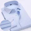 Men's Dress Shirts Mens Work Brand Soft Long Sleeve Square Collar Regular Solid Plain/ Twill Men White Male TopsMen's Vere22