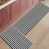 Halılar Siyah ve Beyaz Çizgiler Modern Mutfak Halı Ev Banyo Oturma Odası Dekorasyon Zemin Mat Anti-Slip Uzun Rugcarpets