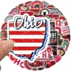 Neue sexy 50 Stück Ohio State University Graffiti-Aufkleber, Autoaufkleber, Laptop, Gitarre, Koffer, wasserdicht, DIY, klassische Kinderspielzeug-Aufkleber