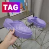 Mode m￤n kvinnor tofflor perforerade logo slip-on women skor plattform gummisandaler designer glider tjock botten toffel glid sommarstrand utomhus sandal