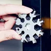 Sublimation Hand Tools 18 In 1 Snowflake Snow Wrench Tool Spanner Hex Wrenchs Multifunction Camping Outdoor Survive Tools Bottle Opener Screwdriver