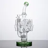 Stok Matrix Perc Recycler 11 inç nargile benzersiz ahtapot kolları ile 14mm dişi eklem tarzı cam bong bongs yağ kuleleri su boruları dab teçhizat kase