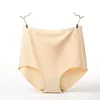 V006 4Pcs/Lot Quality Laides Underwear Ice Silk Seamless Women Panties Pretty Briefs High Waist Lingerie Calcinha Plus Size 4XL 220511