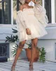 Robes décontractées robe 2022 été élégant sans bretelles fête dames Sexy court blanc grande taille femmes vêtements