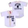 Xflsp The Bad News Bears Movie Jersey 12 Tanner Boyle 3 Kelly Leak 11 Amanda Whurlitzer Movie Baseball Jerseys Blanc Jaune Noir