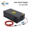 Fã Fan Hy-WA120 120W Fonte de fonte de alimentação a laser CO2 com LED para tubo a laser de CO2 de 100-120W e máquina de gravação de corte