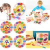 12st Baby Montessori Learning Education Math Toy Smart Eggs Puzzle Matchande leksaker Plastskruvmutter Byggblock för barn Bästa kvalitet