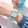 Wristwatches Candy Color Silicone Watches Women's Sports Square Watch Summer Multifunctional Digital Wristwatch Men Fashion RelojWristwa