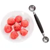 Aço inoxidável Cabeça dupla de melancia colher bola de bola de fruta Sorvete de cozinha Acessórios de cozinha Acessórios de cozinha Gadgets