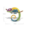 Vintage Colorful Diamond Chameleon Brooches Pins For Men Women Elegant Rhinestone Brooch Mental Clothing Coat Jewelry Accessories