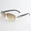 Medium diamond buffs sunglasses 3524012 with black horns sticks and 56 mm lens