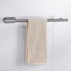 Bathroom Towel Shelf Holder Stainless Steel WallMounted Hanger SelfAdhesive Home el Organiser Rack Hanging Supplies Rod Y200407