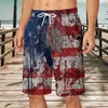 Mäns shorts Board Small Mens Summer Independence Day Pants Pocket Drawstring Loose Casual Sports Right Five Pointes Mens Naom22