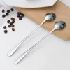 Tea Coffee Soup Spoon For Eating Mixing Stirring Long Handle Teaspoon Ice Cream Honey Cocktail s Kitchen Cutlery 220509