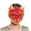 Çocuklar İçin Cadılar Bayramı Parti Maskeleri Ejderha Tasarım Çocuk Kız Kızlar Kırmızı Mavi Yeşil Siyah Dinozor Cosplay Tedarik