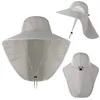 Summer UPF50 Sun Chapeau pour femmes hommes souffle Bontale Baquet en mailles avec rabat de cou Long Wide largeur randonnée chapeaux de pêche 220525
