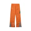 Calças joggers Patchwork Painted Sweatpants Homens Mulheres Calças Elásticas Femininas com Cordão