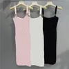 Women Full Letter Knit Mesh Vest Dresses For Women Camisole Skirts Ladies Party Night Club Dress