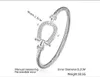 Brazalete Chapado en plata Lleno de zapato de caballo Pulsera de gota de agua Joyería de moda Diamantes de imitación Mujeres Amor Regalo del día de San ValentínBangle230c