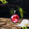 Pendentif Colliers Pendentifs Bijoux Nouvelle Mode En Acier Inoxydable Neba Collier Glow In The Dark Space Universe Glass Galaxy Solar System Wit