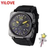 Montre carrée d'affaires atmosphérique classique, bracelet en caoutchouc, Explosion annuelle, montres haut de gamme pour hommes, mode de luxe, cadran noir, calendrier, montre-bracelet pour hommes