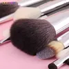 Docolor Makeup Pędzes Ustaw 10pcs Profesjonalny naturalny syntetyczny podkład włosów proszkowy