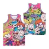 Movie Film The Rugrats GONE WILD Jersey Basketball REPTAR REGENERATE Big Baby PINKY RECORDS AIRBRUSH DAY NICKELODEON ALL THAT 1949 HipHop Stitched Black White Red