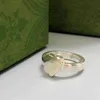 Classic Love Pattern Silver Ring Designer Couple Heart Shape Rings High Version Versatile Band Ring With Gift Box