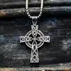 Roestvrijstalen vikingen hanger Valknut Celtic Cross ketting ketting Noorse Viking Jewelry LLBP8-505P