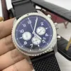Jakość dobre wysokiej jakości kwarcowe chronografie zegarki 46 mm srebrne obudowy czarne tarcze Luminous na ręce z miękką gumową opaską