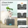 Ciotole per gatti Alimentatori Forniture per animali domestici Giardino Creativo Matic Fontana d'acqua Filtro Bevitore a led da 2 litri per erogatore Consegna di gocce per bere