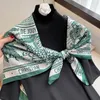 Luxe Design Vierkante Sjaal Hijab Vrouwen Satijn Zijde Bandana Moslim Hoofdband Halsdoek Vrouwelijke Haarband Wrap Sjaals Foulard 90cm