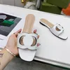 Women Interlocking Slippers Slide Flat Wear Shoes Sandal Calf Leather Sexy Ladies Fashion Cutout Made In Italy G Cut-Out