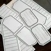 Notas 50 folhas retrô simples bloco de memorando para lembretes de mensagens Planejadores de colagem de materiais School Office Supplia NOTAS