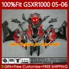 OEM MOTO Body For SUZUKI GSXR 1000 CC K5 GSX-R1000 2005 2006 Bodywork 122No.102 GSXR-1000 GSXR1000 1000CC 05 06 GSX R1000 05-06 Injection Mold Fairings Kit grey black