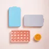 Soft Silicone Ice Tray with Lid Homemade Cube Mold Household Refrigerator Easy-Release Square 24 Cells Maker 220509