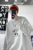 Felpe con cappuccio da uomo Felpe O-Collo Camicia oversize con fondo allentato Stampa Cartoon Sport Top Hiphop Trend Uomo Abbigliamento Casual Manica lunga Pull