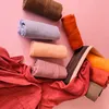 Детские одеяла бамбук хлопок новорожденный пеленание детские постельные принадлежности Сплошная простая цветная пеленка