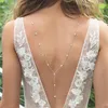 Kedjor Efile Rhinestone Crystal Bridal Back Chain Halsband för kvinnor Backless Dress Smycken Silver Color Wedding Backdrop Giftchai7787853