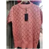 22SS Designers High Fashion Womens T Shirts Knits Short Sleeve Sweater Letter Jacquard G Bekväm tunn kvalitet Design Kvinnor T Shirt Top Asian Size S-XL