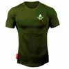 Vêtements fitness course t-shirt hommes Oneck t-shirt coton musculation Sport dessus de chemise gymnase hommes t-shirt 220614