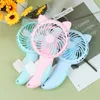 Cat Hand Pressure Fan Summer Party Cooling Air Conditioner Manual Fans Trådlös Portable Hand-Cranked Fan Handheld Cooler Hushåll