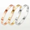 Love Screw Bracelet Designer Bracelets 4 Diamonds Bangle Luxury Jewelry Women Accessories Titanium Steel Alloy GoldPlated Never F6078331